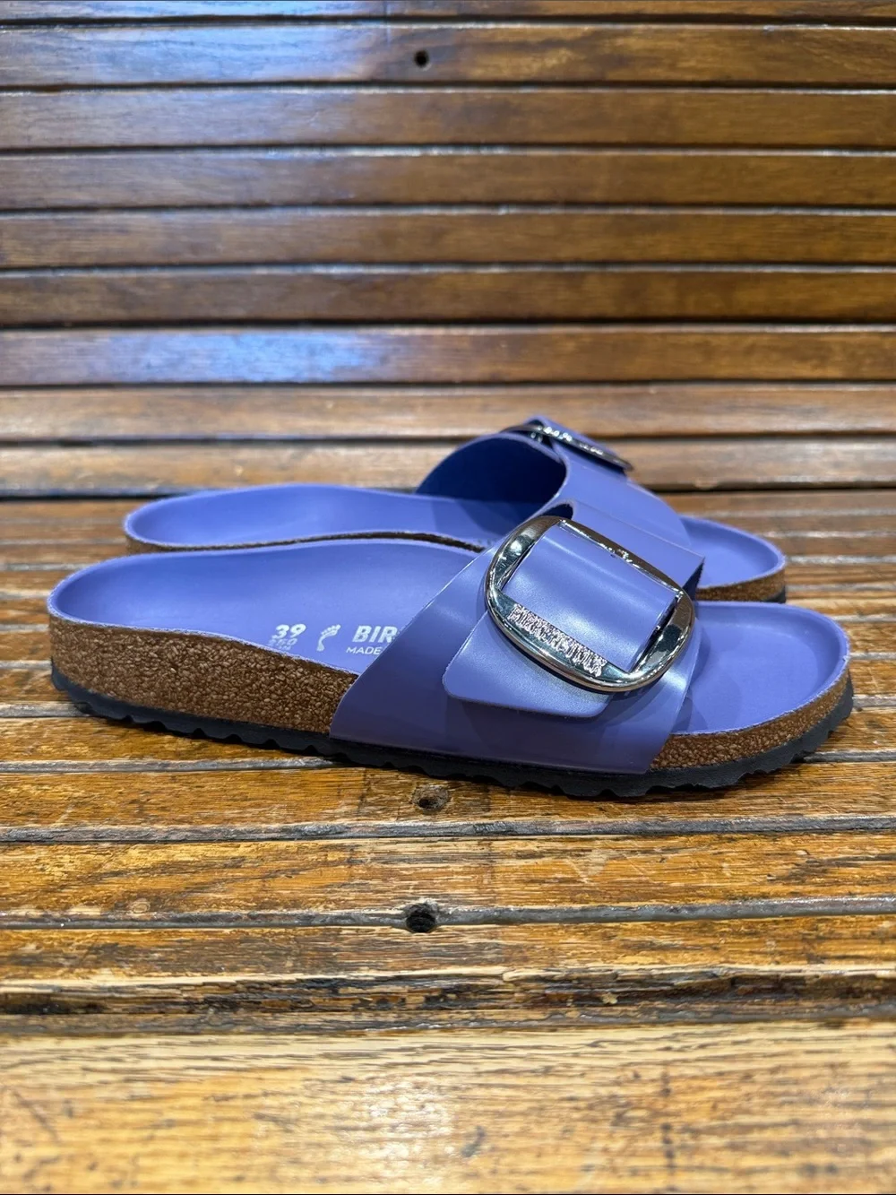 Birkenstock Madrid Big Buckle Slide - Purple